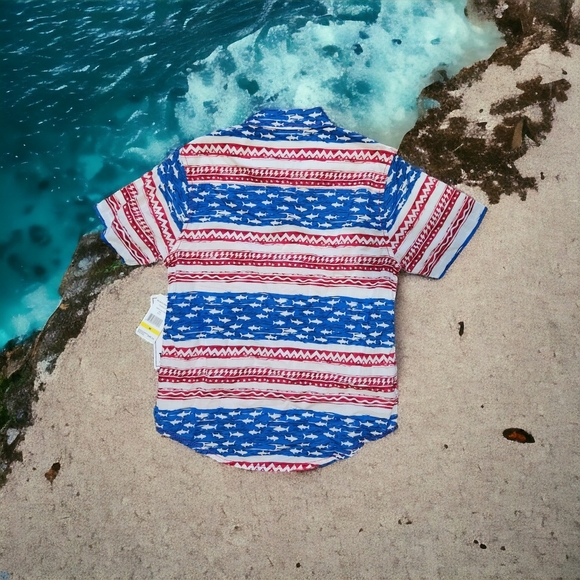 Boys Button-Up Short Sleeve Shirt - Picture 2 of 4